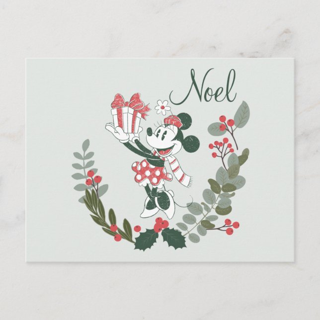 Yuletide Joy | Minnie Noel Postcard (Front)