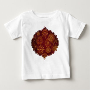 Yuletide Opulence: Golden Threads of Christmas Baby T-Shirt