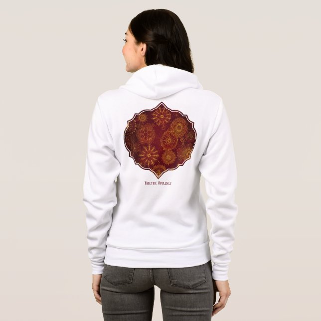 Yuletide Opulence: Golden Threads of Christmas Hoodie (Back Full)