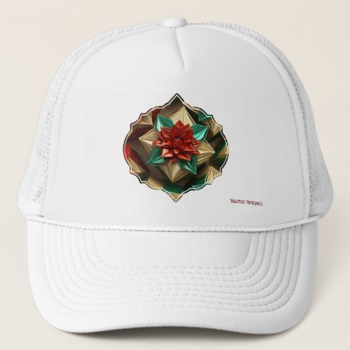 Yuletide Opulence Golden Threads of Christmas Trucker Hat