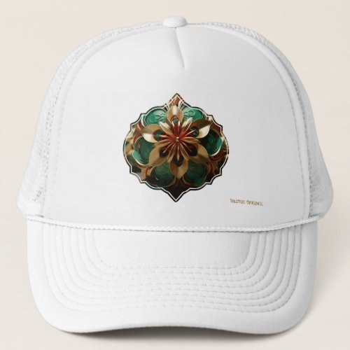Yuletide Opulence Golden Threads of Christmas Trucker Hat