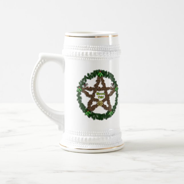 Yuletide Pentacle Beer Stein (Left)