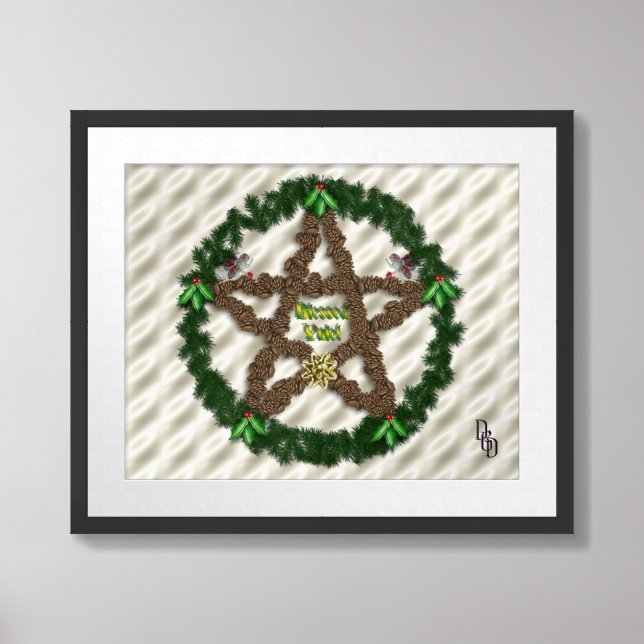 Yuletide Pentacle Framed Art (Framed Front)