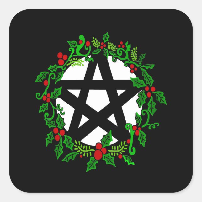 Yuletide Pentacle Sticker (Front)