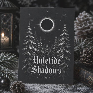 Yuletide Shadows Dark Gothic Winter Holiday Card