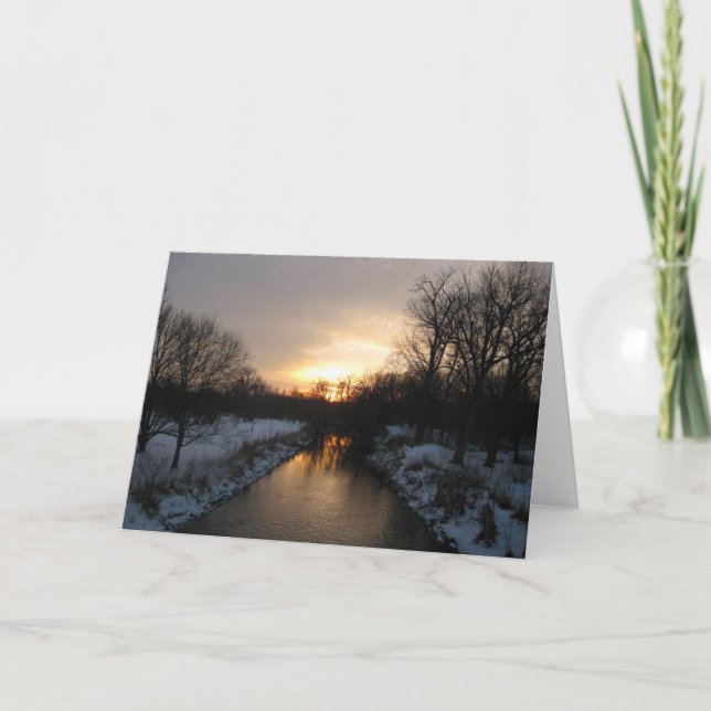 Yuletide Sunset Holiday Card (Front)
