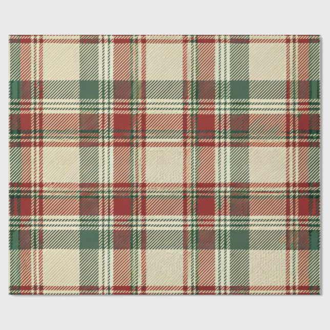 Yuletide Tartan Wrapping Paper (Flat)