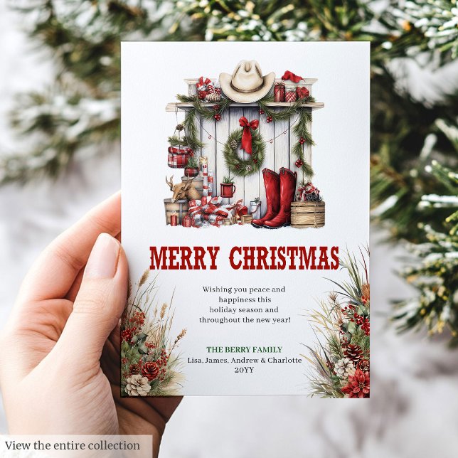 Yuletide Yeehaw greeting card with cowboy boots (Yuletide Yeehaw greeting card with cowboy boots

)