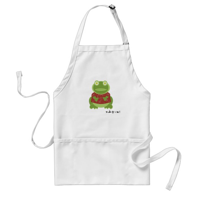yuletoad in the kitchen adult apron (Front)