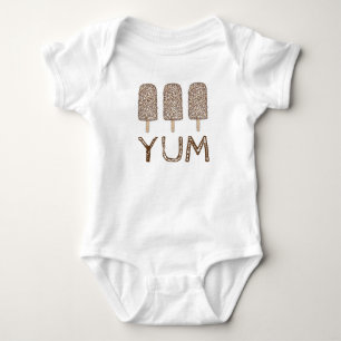 YUM Chocolate Eclair Ice Cream Popsicle Summer Baby Bodysuit