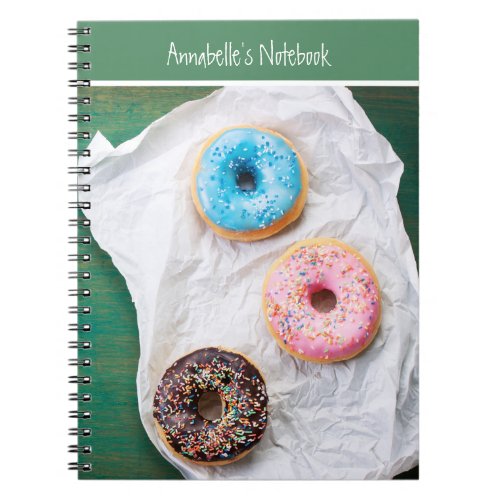 Yum Donuts Personalized School Notebook