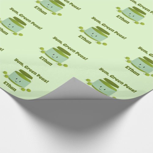 Yum Green Peas  Wrapping Paper