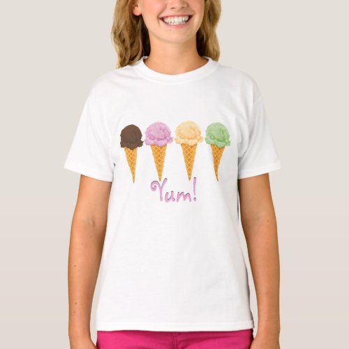 YUM Ice Cream Cones T_Shirt