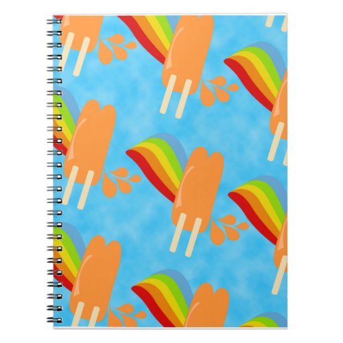 Yum Pops Retro Rainbow Colorful Art Design Notebook