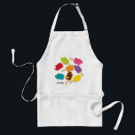 Yum! Popsicle Apron (CUSTOMIZABLE)<br><div class="desc">Beware of brain freeze! Original design by Ridge Rooms features 8 colorful frozen treats.</div>