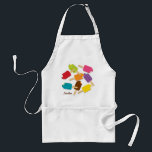 Yum! Popsicle Apron (CUSTOMIZABLE)<br><div class="desc">Beware of brain freeze! Original design by Ridge Rooms features 8 colorful frozen treats.</div>
