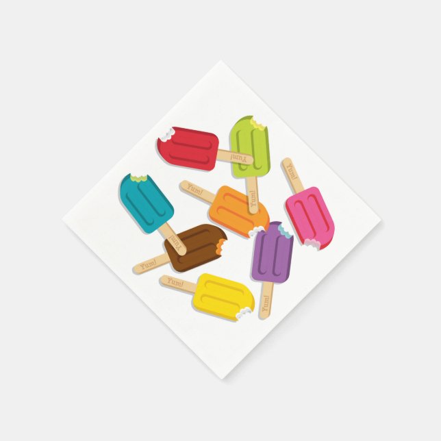 Yum! Popsicle Paper Napkins (Pack of 50) (Corner)