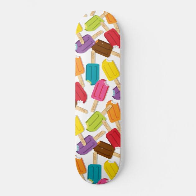 Yum! Popsicle Skateboard (White) | Zazzle