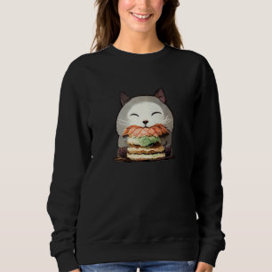 Yum Yum Cats Cat Hamburger Catburger Cat Sweatshirt
