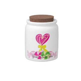 Yum Yum Heart Candy Jar