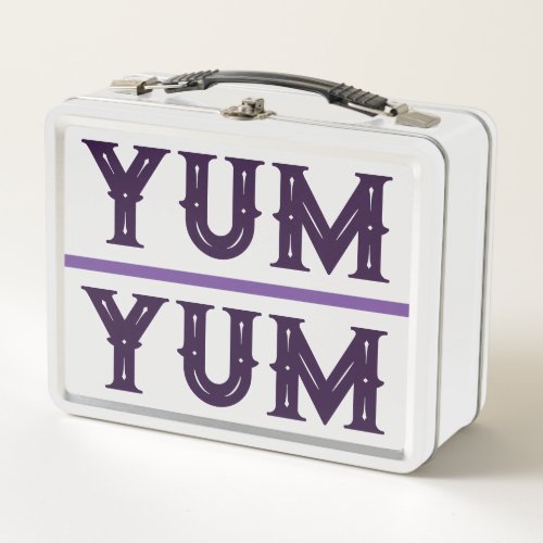 YUM YUM Lunch Box _ Purple Font
