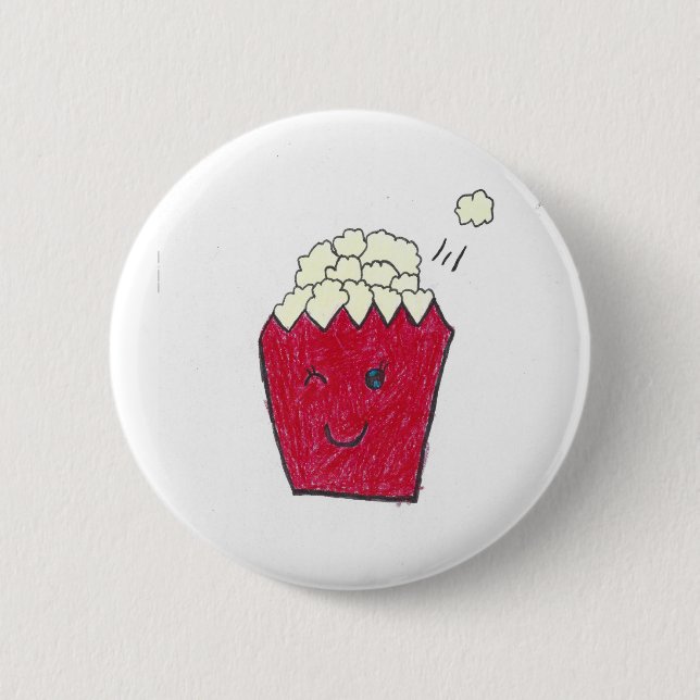 yum yum popcorn button (Front)