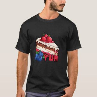 Yum Yum Strawberry Blueberry Cake T-Shirt