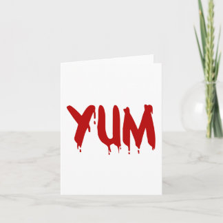 YUM Yummy Blood Bloody Meat Halloween Vampire BBQ Card