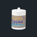 Yuma, Arizona Teapot<br><div class="desc">Yuma (Cocopah: Yuum) is a city in and the county seat[4] of Yuma County,  Arizona,  United States. It is located in the southwestern corner of the state,  and the population of the city was 93, 064 at the 2010 census,  up from the 2000 census population of 77, 515</div>