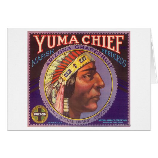 Yuma Chief Orange LabelRedlands, CA Cards (Front Horizontal)