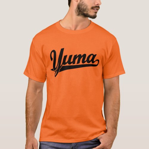 Yuma script logo in black T_Shirt