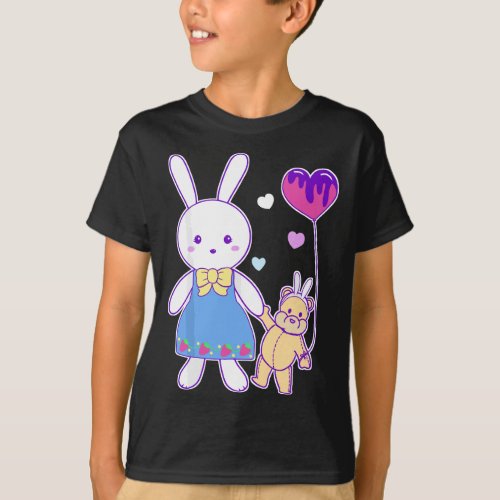 Yume Kawaii Fashion Bunny  Teddy Bear Pastel Goth T_Shirt
