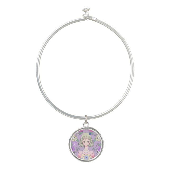Yume no Hana floral Bangle Bracelet (Front)
