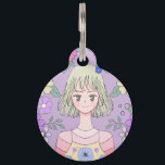 Yume no Hana floral Pet ID Tag<br><div class="desc">Yume no Hana means flower of the Dream a soft emotional collection born from quiet moments of reflection From notebooks, to phone cases, to toot bags, and tea coffee mugs, necklaces , and other beautiful products every piece whispers unspoken feelings through gentle colours and delicate art . This collection is...</div>