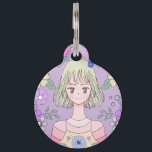 Yume no Hana floral Pet ID Tag<br><div class="desc">Yume no Hana means flower of the Dream a soft emotional collection born from quiet moments of reflection From notebooks, to phone cases, to toot bags, and tea coffee mugs, necklaces , and other beautiful products every piece whispers unspoken feelings through gentle colours and delicate art . This collection is...</div>