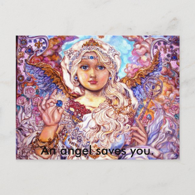 yumi sugai  angels, An angel saves you. Postcard (Front)