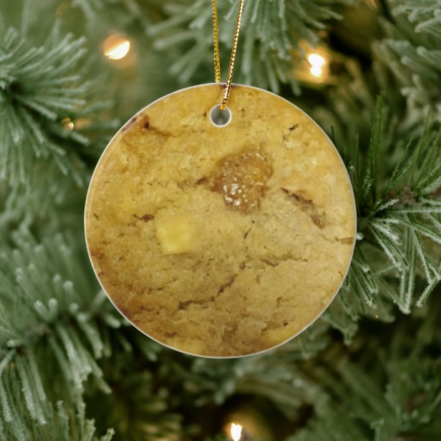 Yummy Apple Caramel Cookie Christmas Ceramic Ornament (Tree)