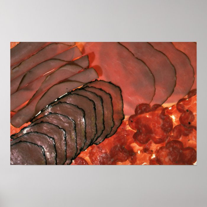 Yummy Assorted cold cuts Poster