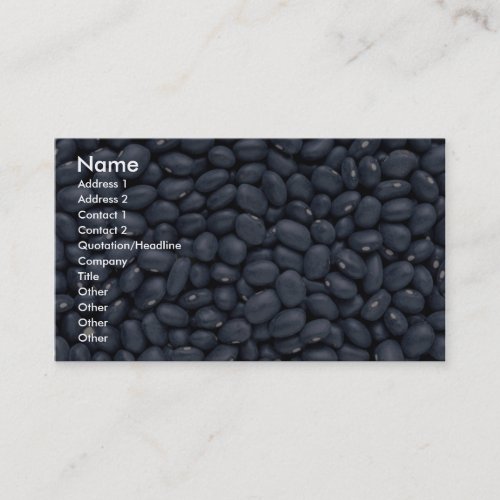 Yummy Black beans Business Cards