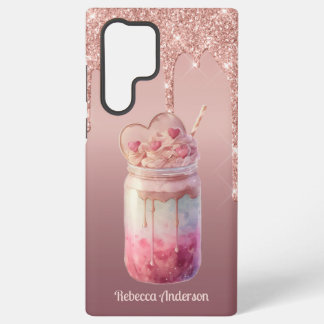 Yummy Boba Bubble Milk Tea Dessert Samsung Galaxy S22 Ultra Case