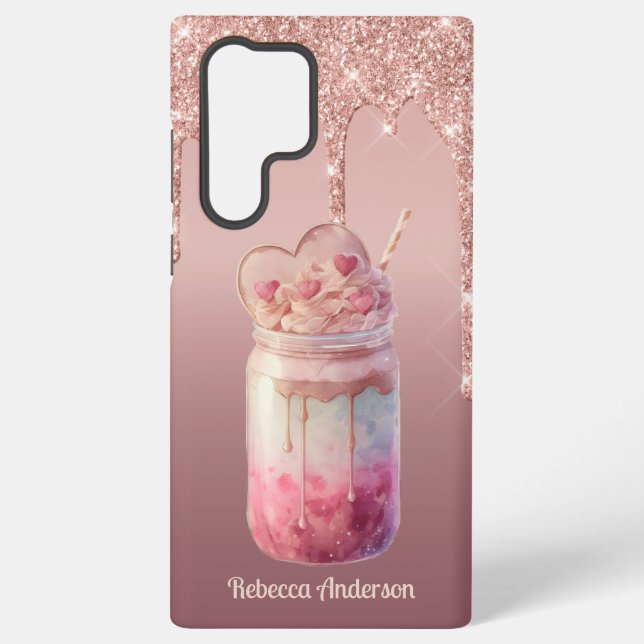 Yummy Boba Bubble Milk Tea Dessert Samsung Galaxy Case (Back)