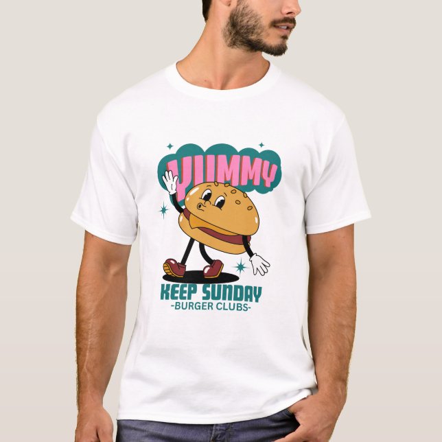 Yummy burger club T-Shirt (Front)