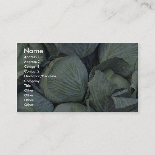 Yummy Cabbage Business Card
