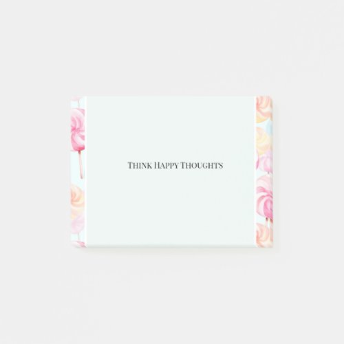 Yummy Candy Lollipops Whimsical Happy Thoughts Post-it Notes