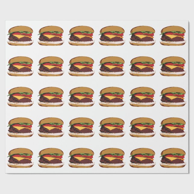 Yummy Cheeseburger Wrapping Paper Zazzle