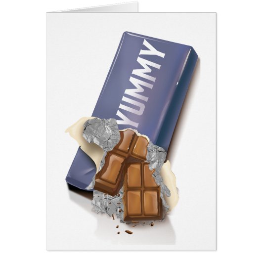Yummy Chocolate Bar Cards (Front)