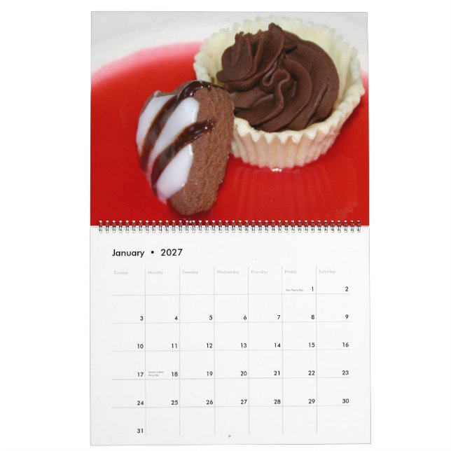 YUMMY CHOCOLATE  YEAR CALENDA CALENDAR (Jan 2027)