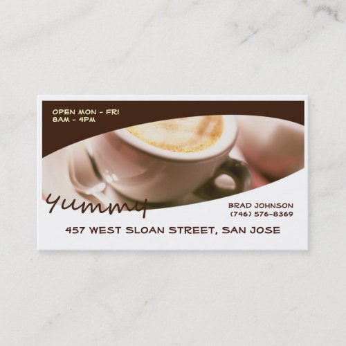 Yummy Coffee Business Cards