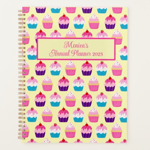 Yummy Colorful Cupcakes Patterned  Planner