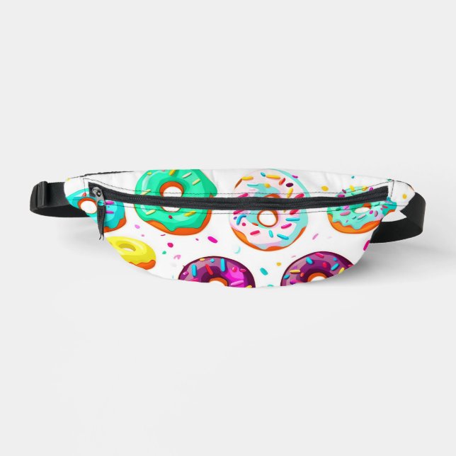 Yummy cream donuts pattern fanny pack (Front)